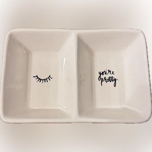 Rae Dunn You’re Pretty Divided Trinket Tray